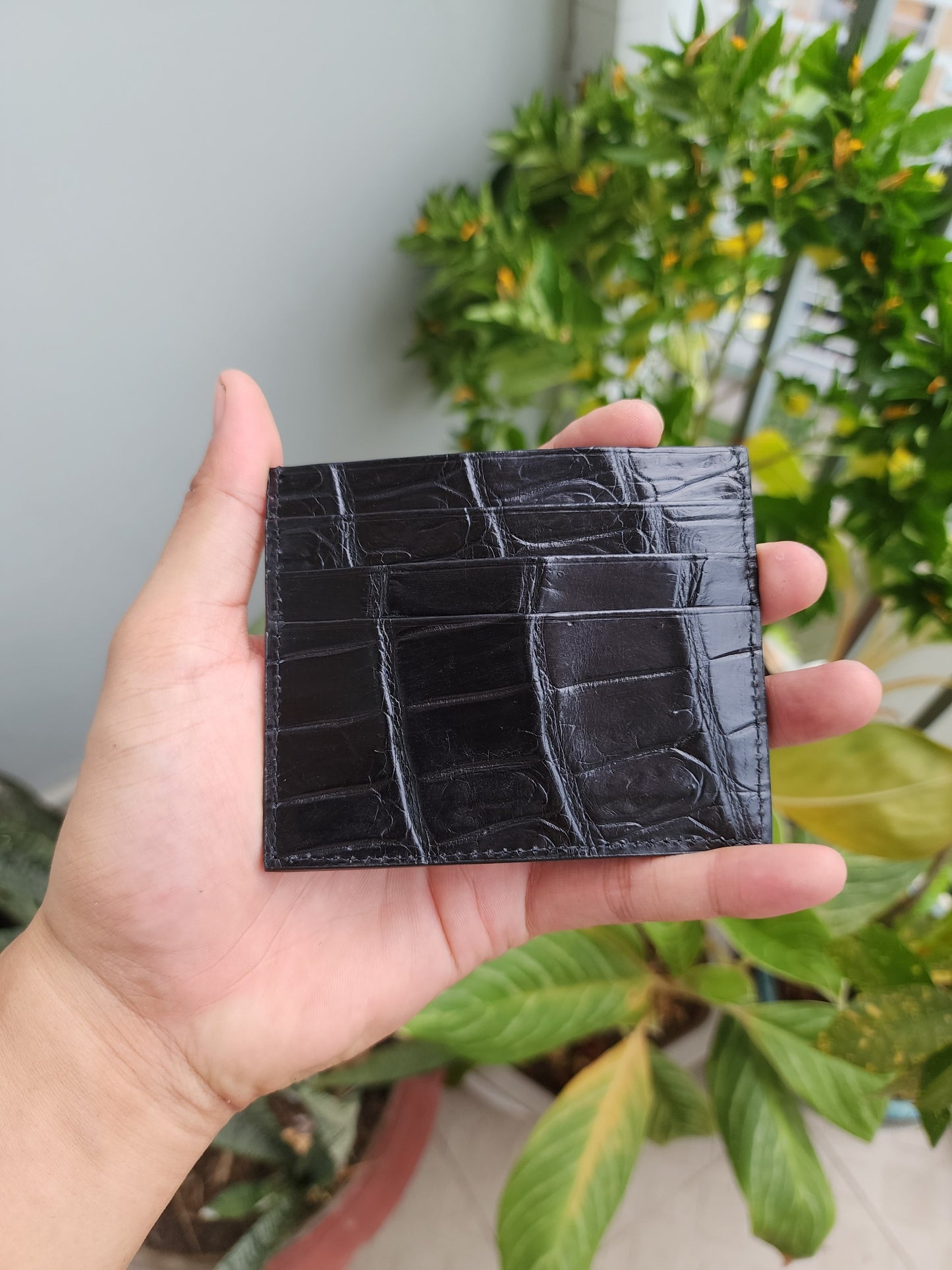 100% Handmade Genuine Exotic CROCO Leather Skin Card Holder,Credit card