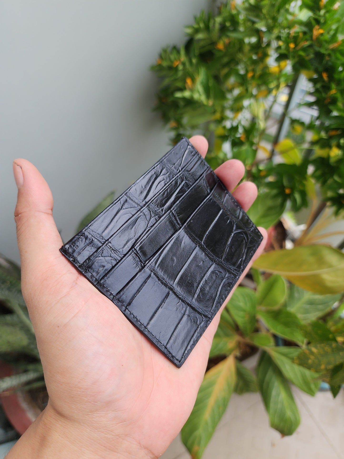 100% Handmade Genuine Exotic CROCO Leather Skin Card Holder,Credit card