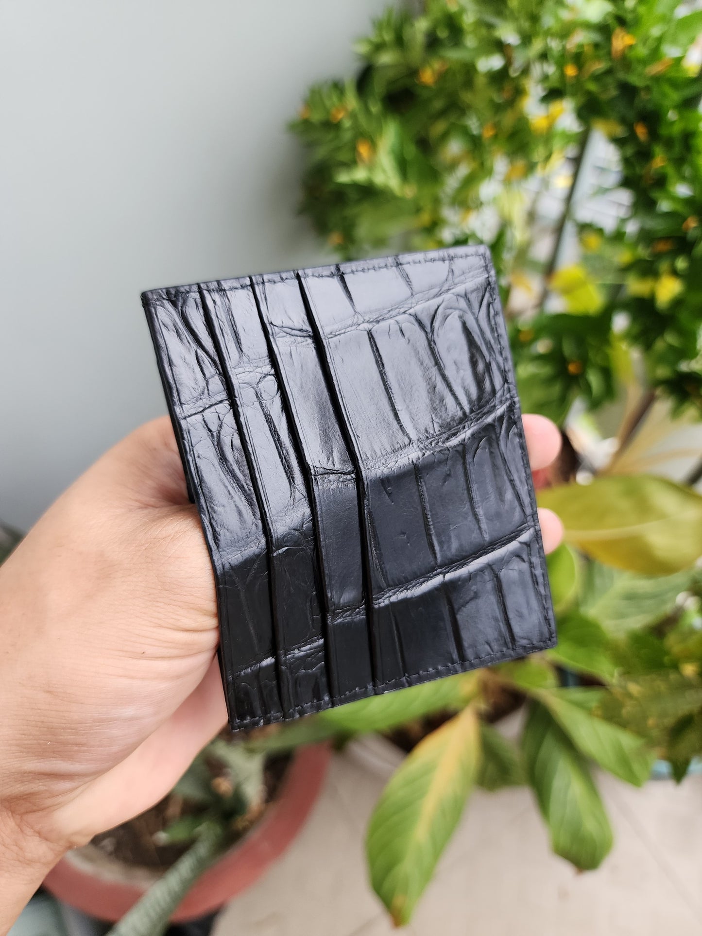 100% Handmade Genuine Exotic CROCO Leather Skin Card Holder,Credit card