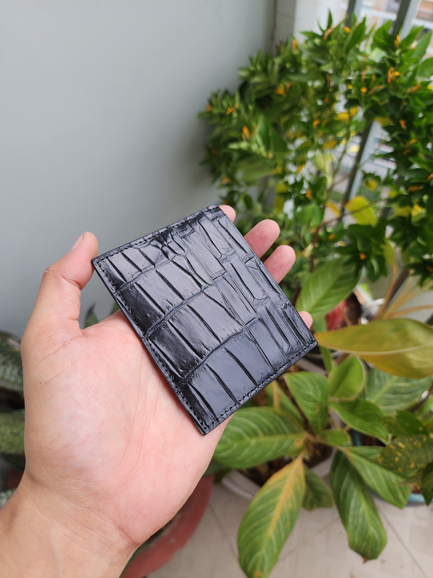 100% Handmade Genuine Exotic CROCO Leather Skin Card Holder,Credit card
