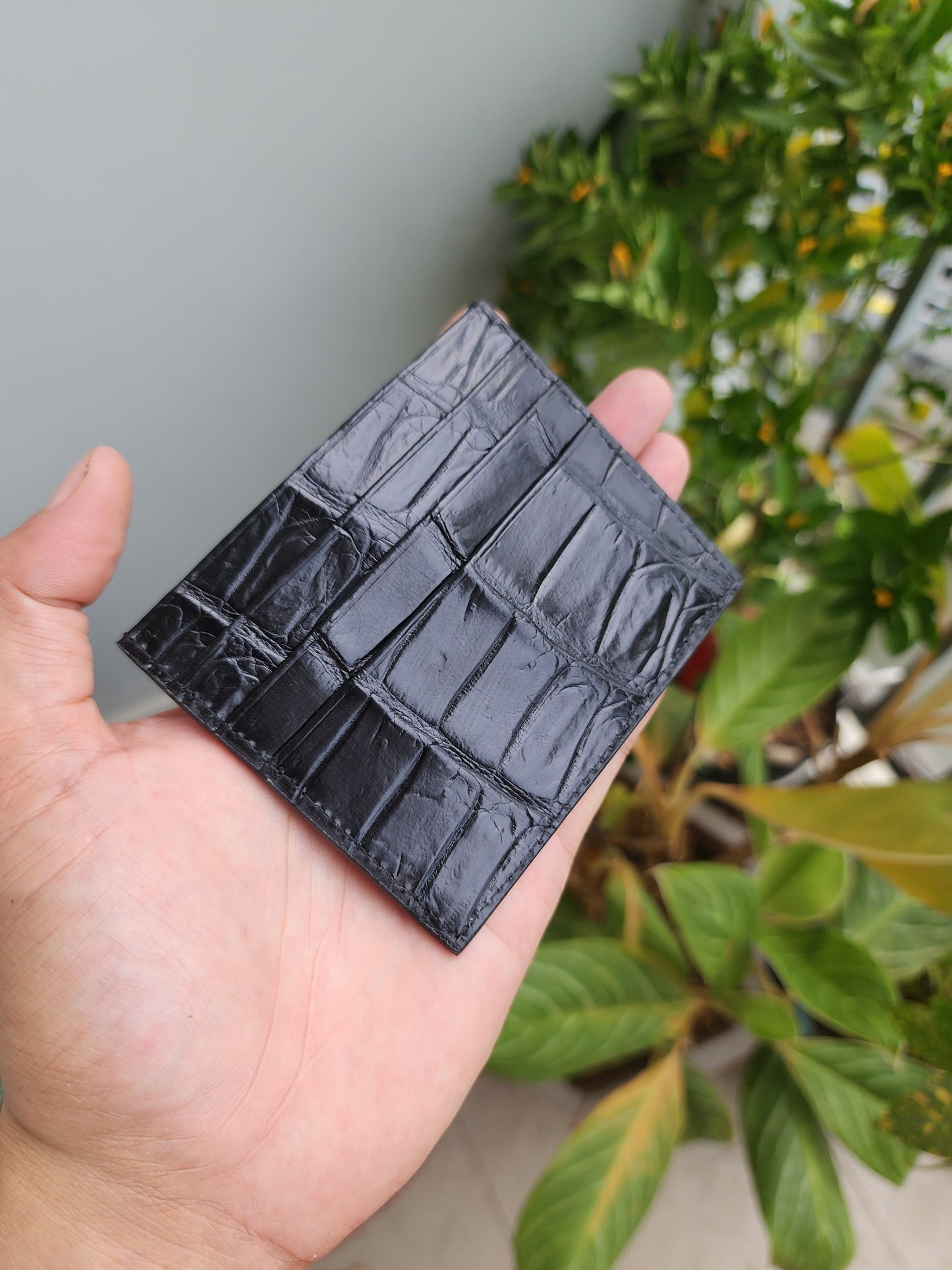 100% Handmade Genuine Exotic CROCO Leather Skin Card Holder,Credit card