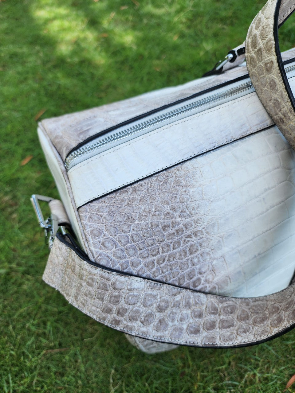 21.6 ' W Himalayan Genuine Crocodile Leather Duffle Bag,Travel Luggage Bag,Sport Bag