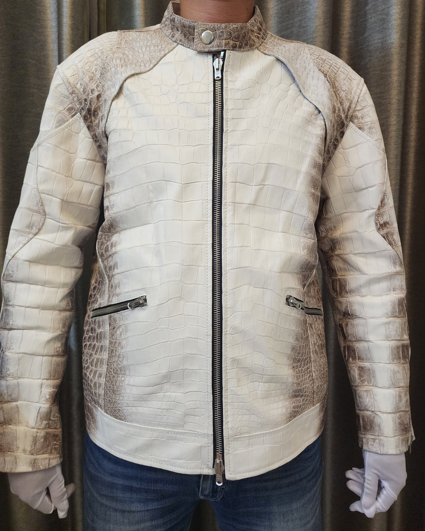 Himalaya Luxury Genuine Crocodile Leather Skin Men Sport Jacket,Coat,PRE-ORDER
