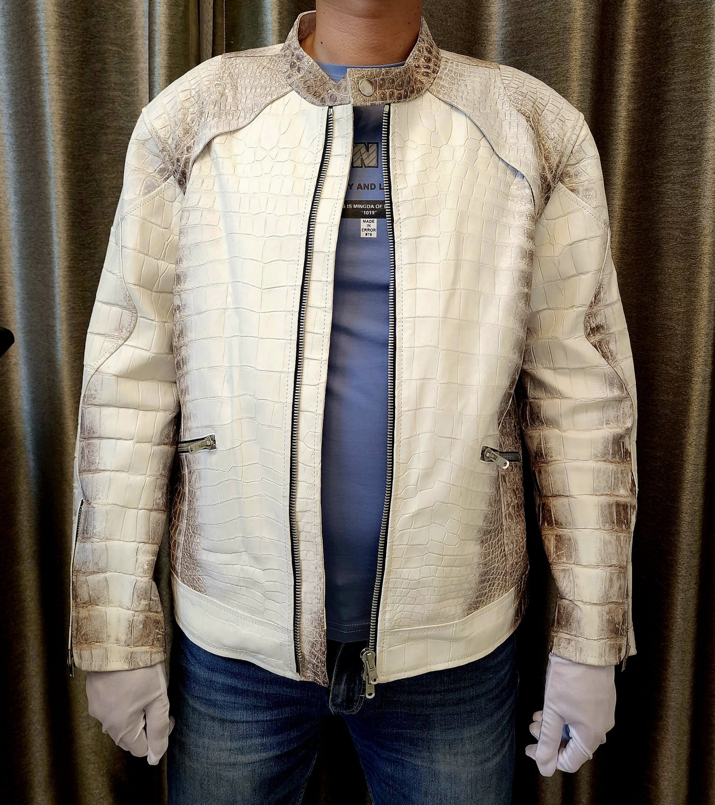 Himalaya Luxury Genuine Crocodile Leather Skin Men Sport Jacket,Coat,PRE-ORDER