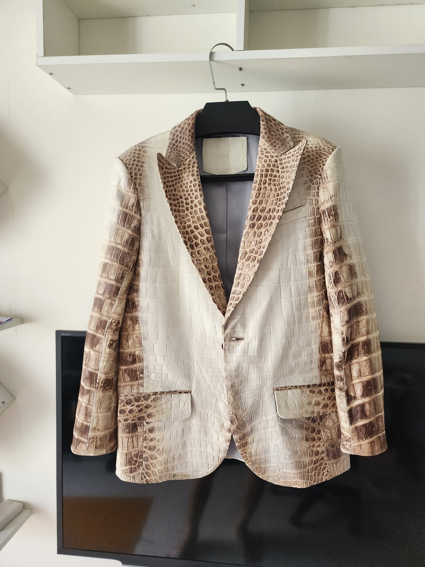 Himalaya Luxury Genuine Crocodile Leather Skin Men Vest/Suit Jacket,Coat,PREORDER