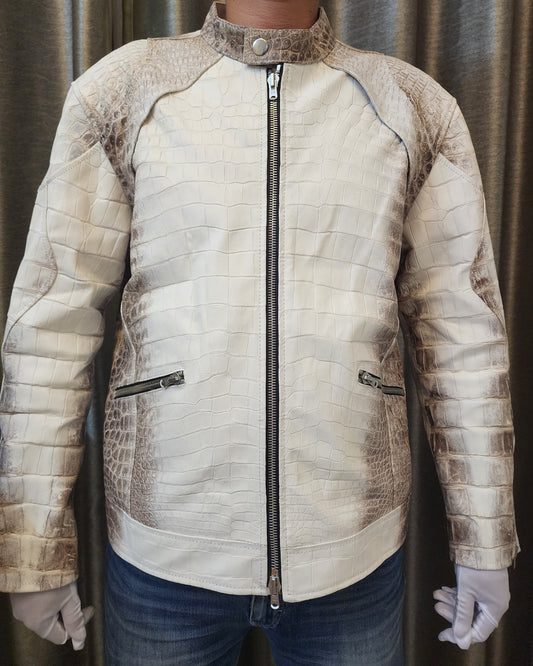 Himalaya Luxury Genuine Crocodile Leather Skin Men Sport Jacket,Coat,PRE-ORDER