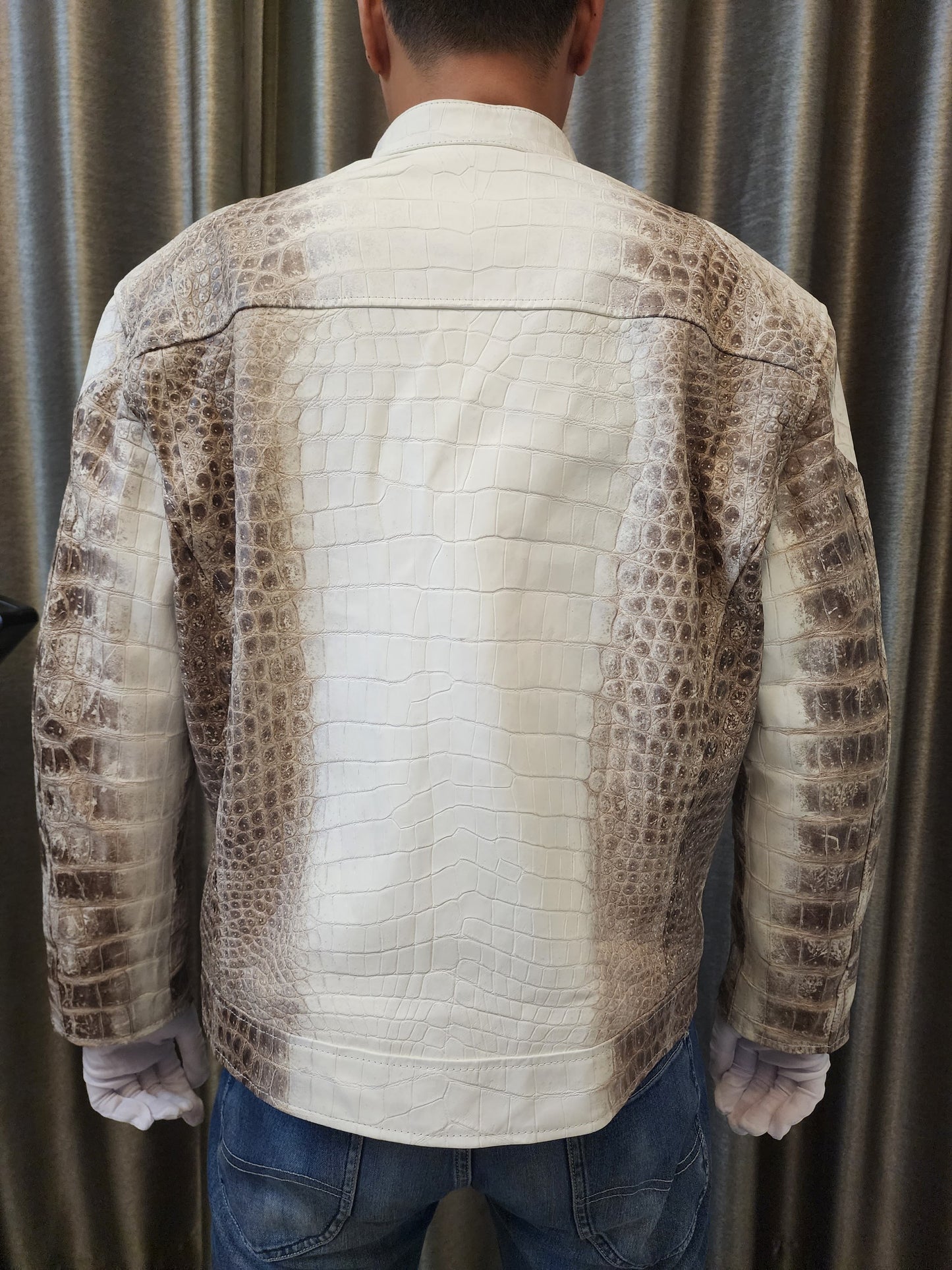 Himalaya Luxury Genuine Crocodile Leather Skin Men Sport Jacket,Coat,PRE-ORDER